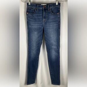 Madewell Women’s Size 25 ‎ 10” Rise Skinny Denim Jeans Medium Wash